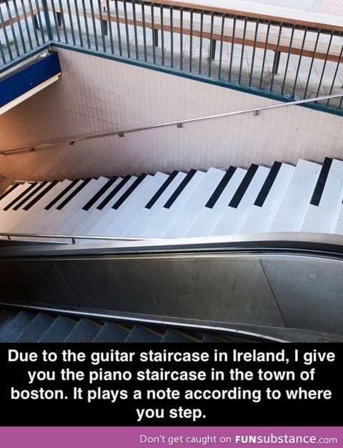 Piano staircase in boston