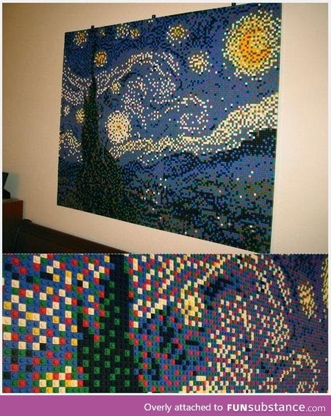 Starry Night - in Lego!