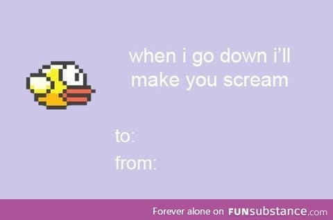 Flappy bird pick up line