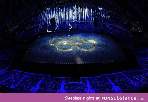 Russia makes fun of ring mistake in Olympic Closing Ceremony