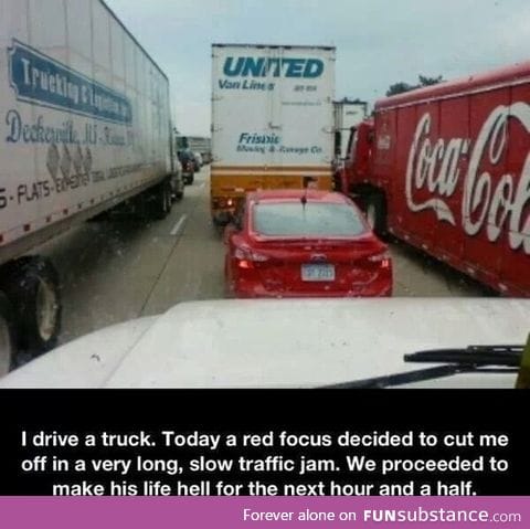 You dont mess with truckers