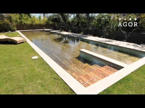 Magical floor sinks into the ground, transforming into a swimming pool