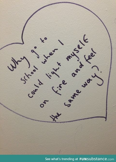 School bathrooms are deep