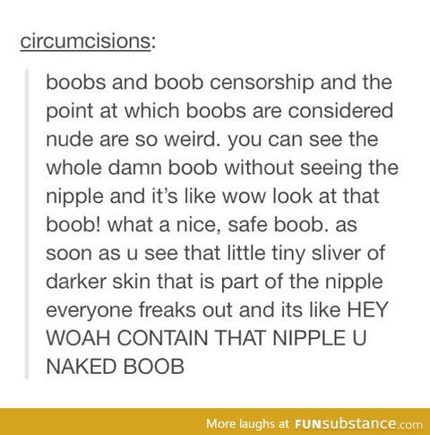 Naked boob