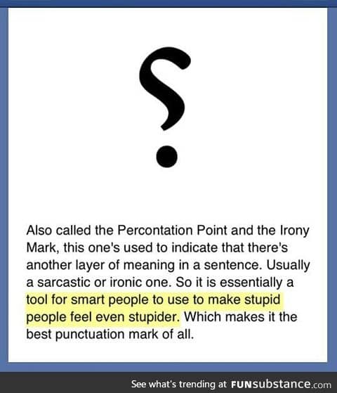 Introducing the Percontation Point.