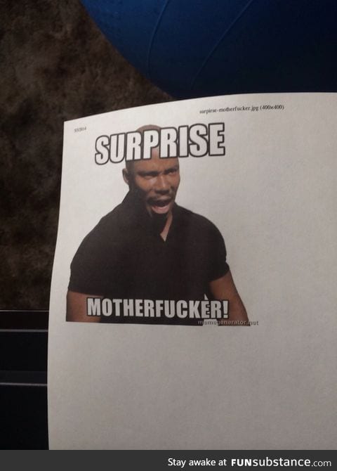 So this just came through my printer...