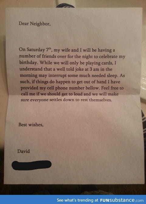 Why can't all neighbors be like this?