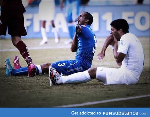 Suarez the zombie footballer at it again