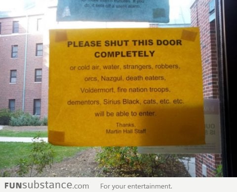 Please shut this door completely