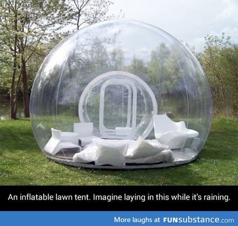 Inflatable lawn tent