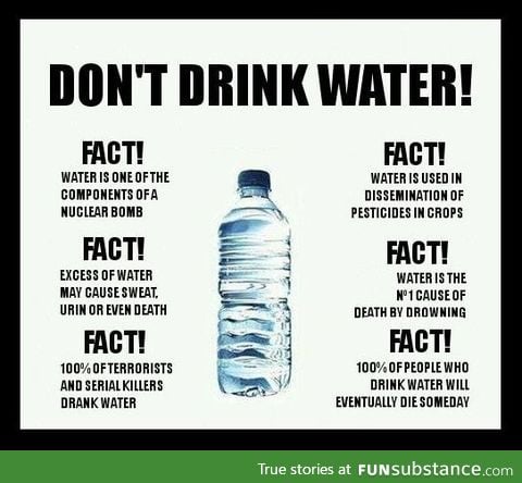 Don't drink water!