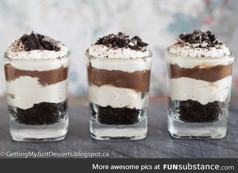 Let's all do shots of........ Oreo Cheesecake!