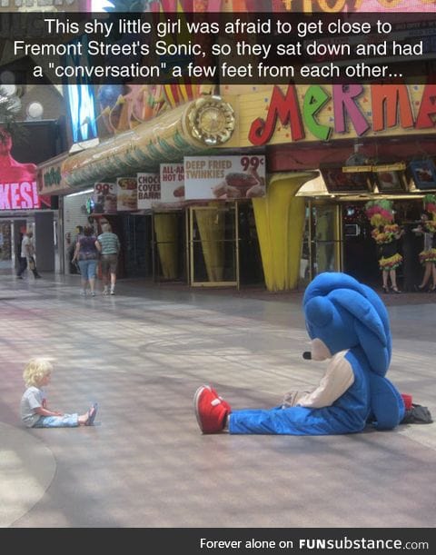 Sonic is good with kids