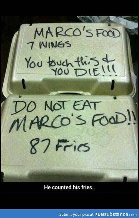 Marco the food police chief