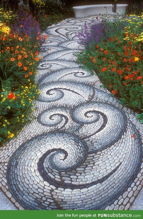 Magical pebble path