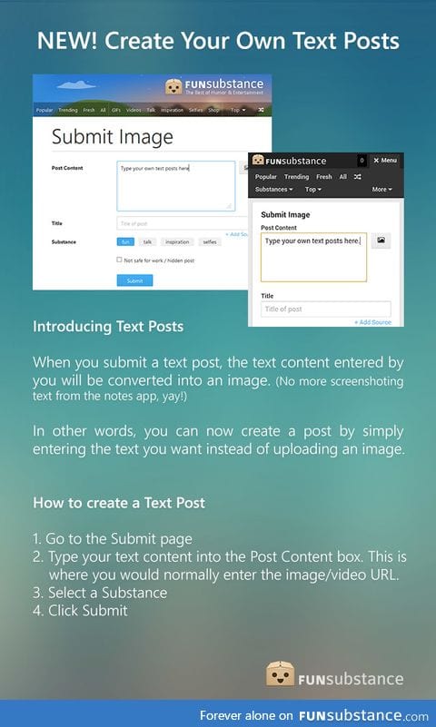 Create Your Own Text Posts