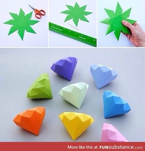 How to make paper diamonds