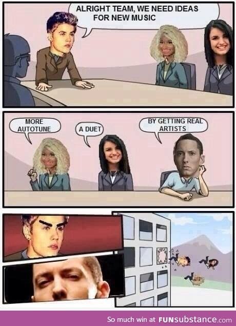 Beiber having a meeting