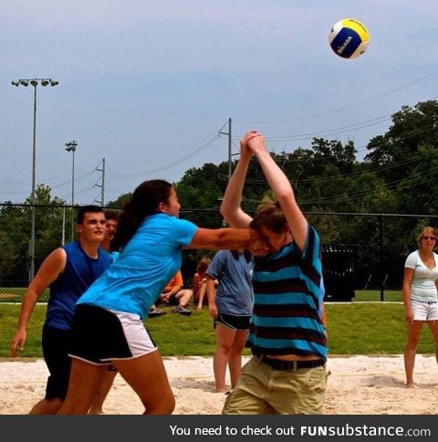 Volleyball game gone wrong