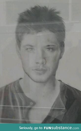 Someone at my school drew Jensen Ackles