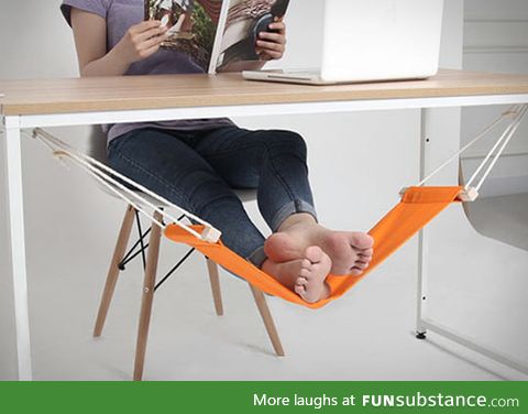 Now I need an under-the-desk foot hammock