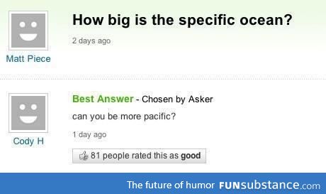 Oh joy, yahoo answers