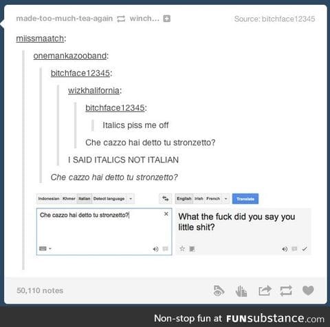 Don't f*ck with italians