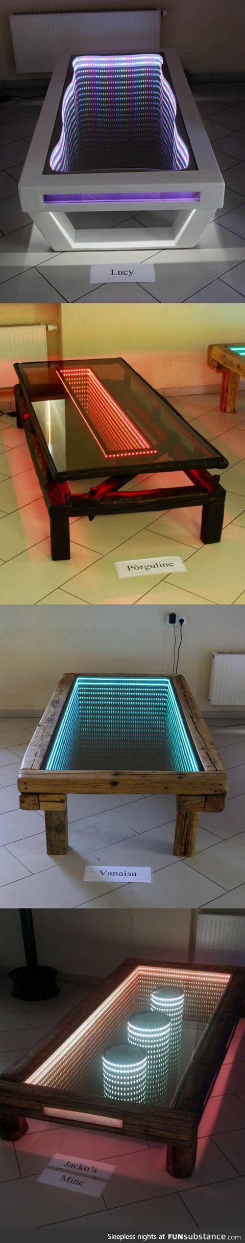 Handmade infinity tables