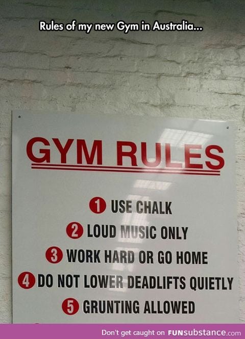 Good gym rules