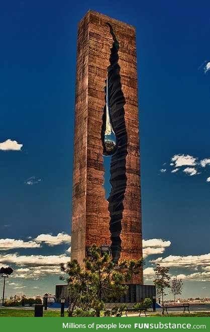 The Teardrop Monument. A donation from Russia for the grief of 9/11