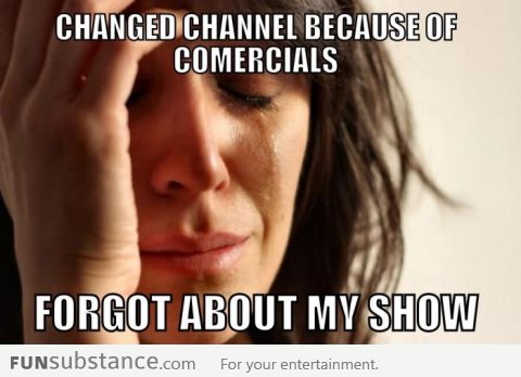 Changing channels during commercials