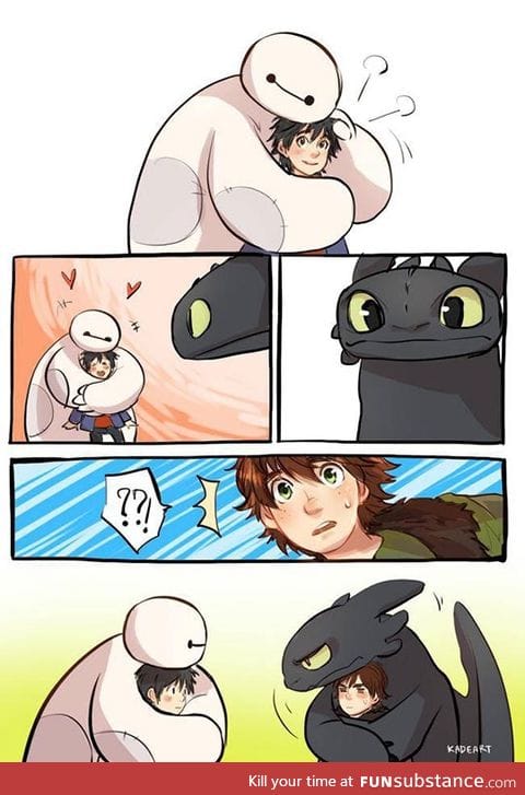 Toothless hugs <3