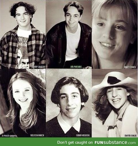 Young Big Bang Theroy cast