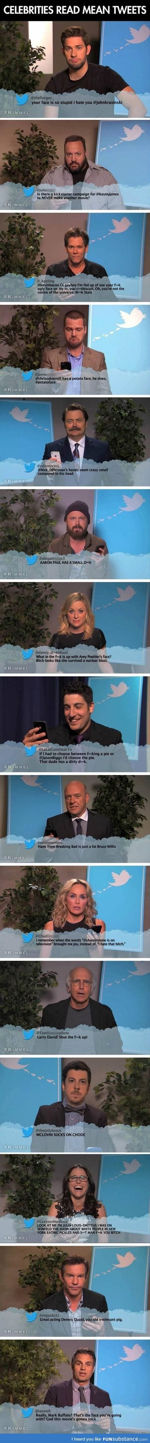 Celebs read mean tweets