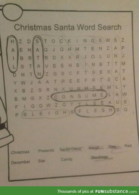 Christmas wordsearch