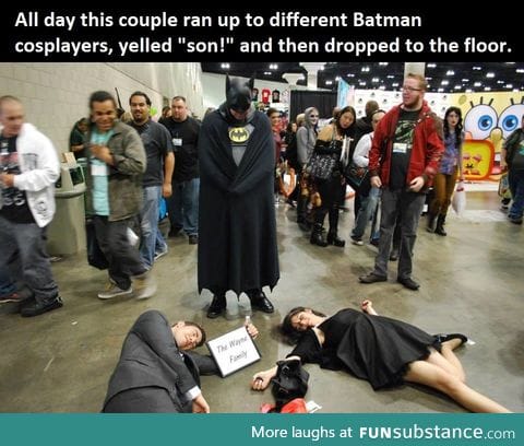 Pranking batman cosplayers