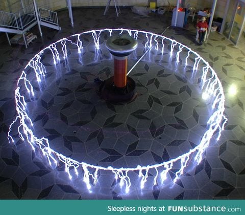 Long Exposure of a Tesla Coil