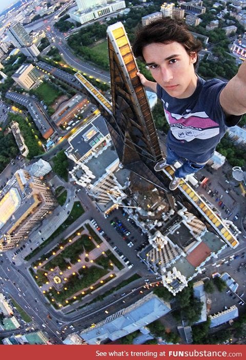 Rooftop selfie in russia