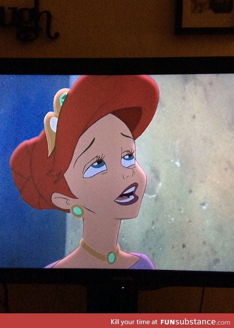 So watching The Little Mermaid 2...paused it at the right moment....