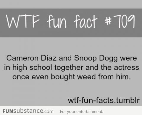 Cameron Diaz bought weed from Snoop