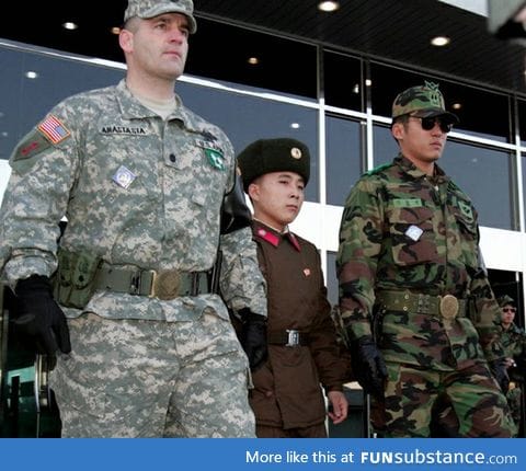 USA, north korean, south korean border guards