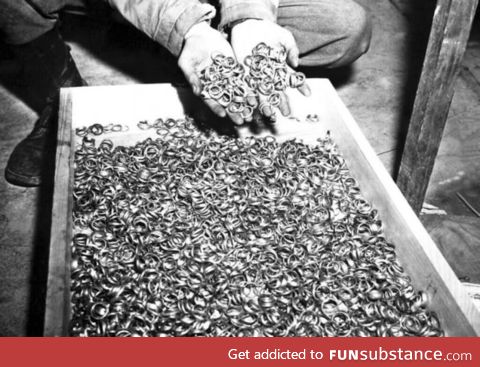 Wedding rings of holocaust victims