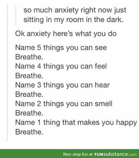 If you suffer from anxiety/panic attacks