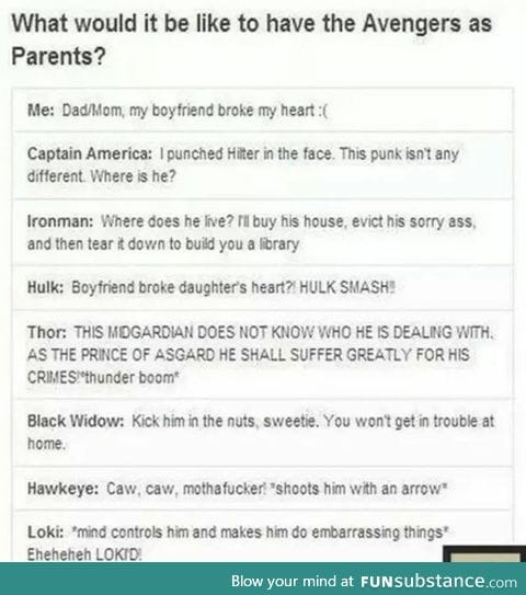 Iron man would be an awesome parent.