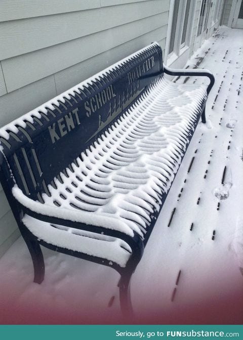 Wind made a double helix in the snow