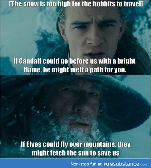 Book Gandalf was a sarcastic smartass