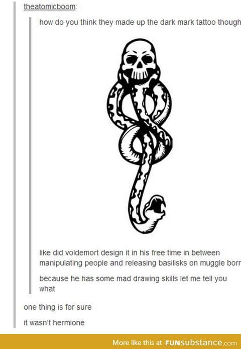 Tom Riddle must've been a hella good artist