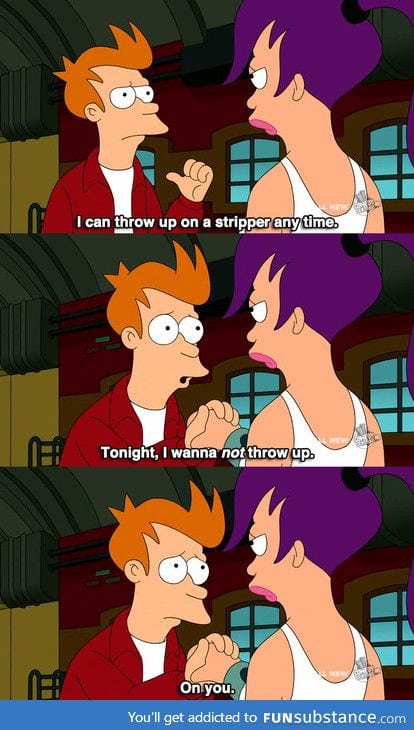 Fry attempts to be romantic