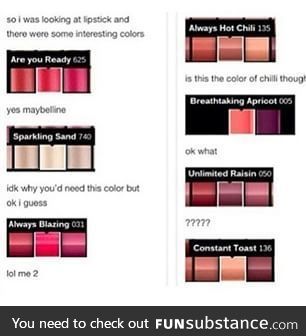 Dream job: Naming colors for cosmetics