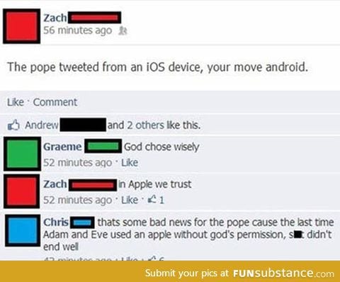 When the pope uses an iphone